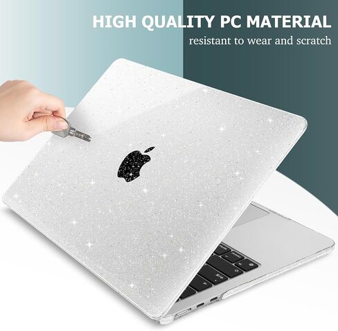 May Chen متوافق مع حافظة M3 MacBook Air 13.6 بوصة 2022 2023 2024 A3113 A2681 M2 Chip، حافظة بلاستيكية صلبة لجهاز MacBook Air 13.6 بوصة مع شاشة Retina سائلة تناسب معرف اللمس، لمعان شفاف in Kuwait