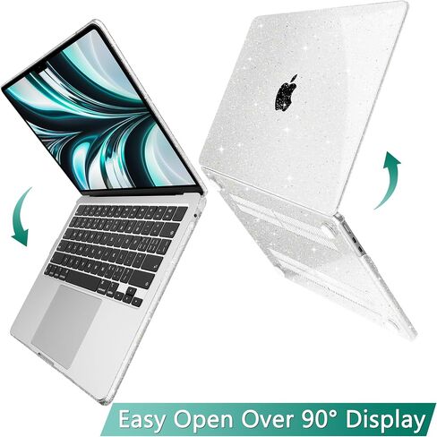 May Chen متوافق مع حافظة M3 MacBook Air 13.6 بوصة 2022 2023 2024 A3113 A2681 M2 Chip، حافظة بلاستيكية صلبة لجهاز MacBook Air 13.6 بوصة مع شاشة Retina سائلة تناسب معرف اللمس، لمعان شفاف in Kuwait