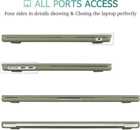 May Chen متوافق مع حافظة M3 MacBook Air 13.6 بوصة 2022 2023 2024 A3113 A2681 M2 Chip، حافظة بلاستيكية صلبة لجهاز MacBook Air 13.6 بوصة مع شاشة Retina سائلة تناسب معرف اللمس، لمعان شفاف in Kuwait