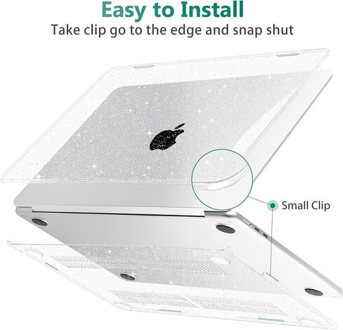 May Chen متوافق مع حافظة M3 MacBook Air 13.6 بوصة 2022 2023 2024 A3113 A2681 M2 Chip، حافظة بلاستيكية صلبة لجهاز MacBook Air 13.6 بوصة مع شاشة Retina سائلة تناسب معرف اللمس، لمعان شفاف in Kuwait