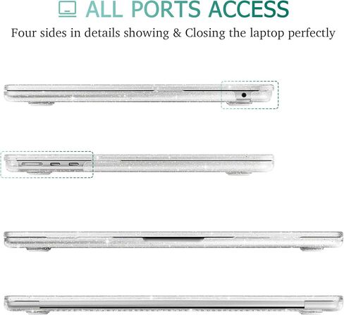 May Chen متوافق مع حافظة M3 MacBook Air 13.6 بوصة 2022 2023 2024 A3113 A2681 M2 Chip، حافظة بلاستيكية صلبة لجهاز MacBook Air 13.6 بوصة مع شاشة Retina سائلة تناسب معرف اللمس، لمعان شفاف in Kuwait