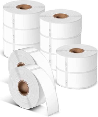 PHOMEMO - ملصقات باركود لعنوان بريدي 30252 LW متوافقة 1-1/8 بوصة × 3-1/2 بوصة بديلة لطابعات Rollo وDYMO Labelwriter 450 و4XL وZebra المكتبية، باللون الأبيض، [10 لفات/3500 ملصق] in Kuwait