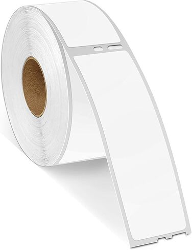 PHOMEMO - ملصقات باركود لعنوان بريدي 30252 LW متوافقة 1-1/8 بوصة × 3-1/2 بوصة بديلة لطابعات Rollo وDYMO Labelwriter 450 و4XL وZebra المكتبية، باللون الأبيض، [10 لفات/3500 ملصق] in Kuwait