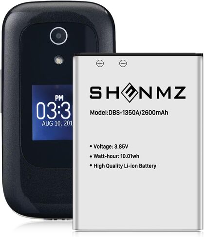 بطارية DBS-1350A، [محدثة] بطارية بديلة بقدرة 2600 مللي أمبير في الساعة فائقة السعة 0 دورة ليثيوم أيون DBS-1350A لهاتف Doro 7050/7060 / 7070/7441 للهاتف المحمول القابل للطي للمستهلك in Kuwait