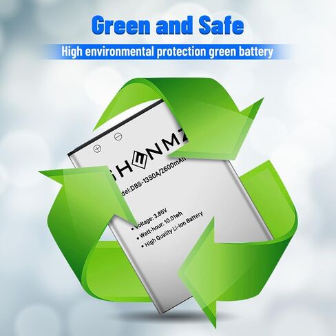 بطارية DBS-1350A، [محدثة] بطارية بديلة بقدرة 2600 مللي أمبير في الساعة فائقة السعة 0 دورة ليثيوم أيون DBS-1350A لهاتف Doro 7050/7060 / 7070/7441 للهاتف المحمول القابل للطي للمستهلك in Kuwait