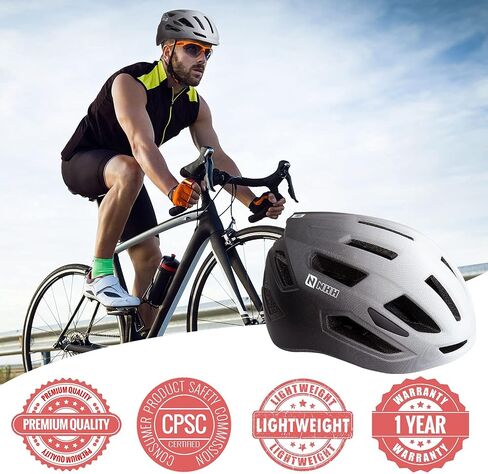 Adult Bike Helmet - CPSC-Compliant Bicycle Cycling Helmet Lightweight Breathable and Adjustable Helmet for Men and Women Commuters and Road Cycling in Saudi Arabia
