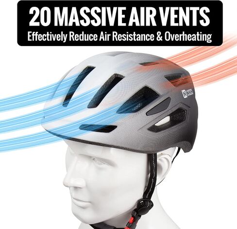 Adult Bike Helmet - CPSC-Compliant Bicycle Cycling Helmet Lightweight Breathable and Adjustable Helmet for Men and Women Commuters and Road Cycling in Saudi Arabia
