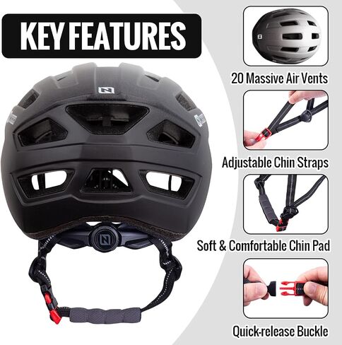Adult Bike Helmet - CPSC-Compliant Bicycle Cycling Helmet Lightweight Breathable and Adjustable Helmet for Men and Women Commuters and Road Cycling in Saudi Arabia