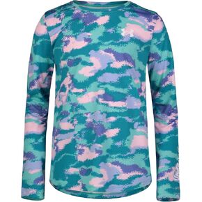 Under Armour Girls' Outdoor Long Sleeve Tee, Stylish Crew Neckline, Logo & Printed Designs, UPF 50+