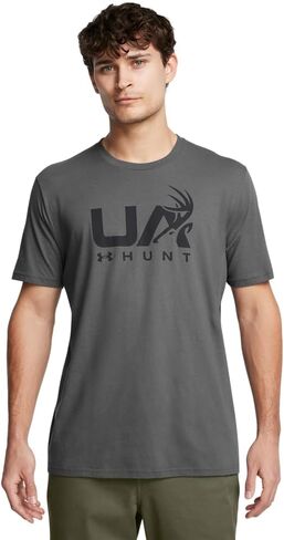 Under Armour Mens Antler Logo Short Sleeve T Shirt | Casual Hunting Apparel | Camo Graphic Tee in Saudi Arabia
