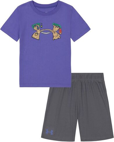 Under Armour baby-boys Short Sleeve Tee and Short Set, Lightweight and Breathable in Saudi Arabia
