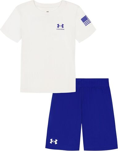 Under Armour baby-boys Short Sleeve Tee and Short Set, Lightweight and Breathable in Saudi Arabia