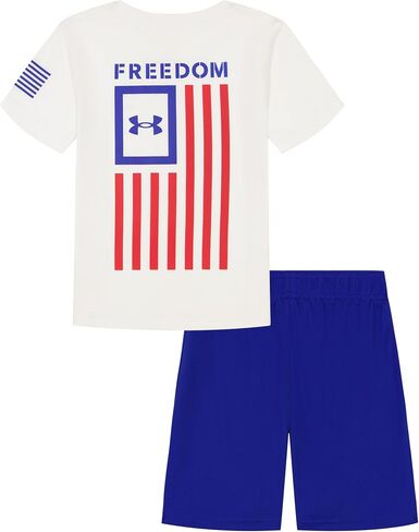 Under Armour baby-boys Short Sleeve Tee and Short Set, Lightweight and Breathable in Saudi Arabia
