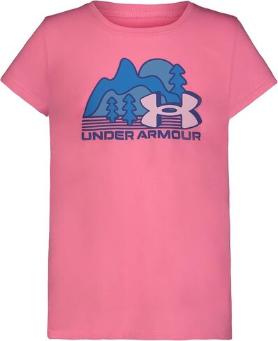 Under Armour Girls' Outdoor Short Sleeve Tee, Stylish Crew Neckline, Logo & Printed Designs in Saudi Arabia
