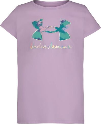 Under Armour Girls' Outdoor Short Sleeve Tee, Stylish Crew Neckline, Logo & Printed Designs in Saudi Arabia