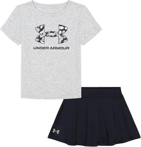 Under Armour girls Short Sleeve Shirt and Shorts Set, Durable Stretch and Lightweight in Saudi Arabia