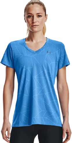Under Armour Women's Tech Short Sleeve V-Neck Marble Jacquard in Saudi Arabia