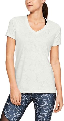 Under Armour Women's Tech Short Sleeve V-Neck Marble Jacquard in Saudi Arabia
