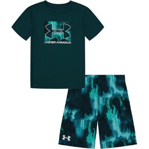 Under Armour Boys' Short Sleeve Tee and Short Set, Lightweight and Breathable