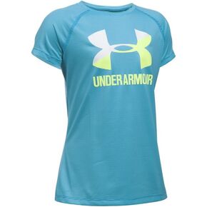 Under Armour Girls Novelty Big Logo Short Sleeve T-Shirt