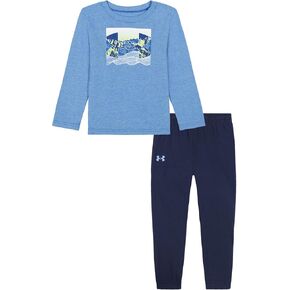 Under Armour boys Long Sleeve Shirt and Jogger Set, Durable Stretch and Lightweight