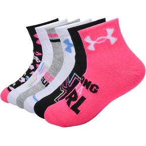 Under Armour Baby Girls Multi Pack Camo Heart Essentials Quarter Sock