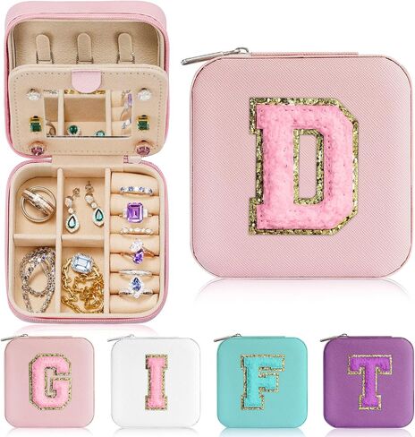 Jewelry Organizer Box, Small Jewelry Box for Women Girls Initial P Travel Jewelry Case Small Jewelry Organizer Box Travel Jewelry Case Jewelry Box Organizer Mini Travel Jewelry Box in Saudi Arabia