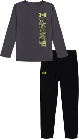 Under Armour boys Long Sleeve Shirt and Jogger Set, Durable Stretch and Lightweight in Saudi Arabia