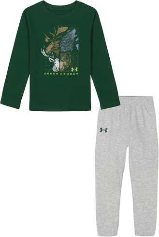 Under Armour boys Long Sleeve Shirt and Jogger Set, Durable Stretch and Lightweight in Saudi Arabia