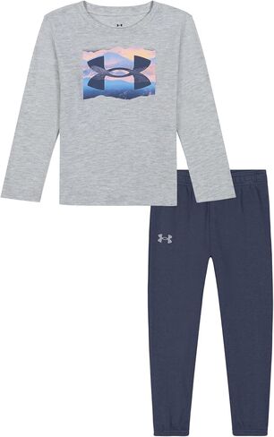 Under Armour boys Long Sleeve Shirt and Jogger Set, Durable Stretch and Lightweight in Saudi Arabia