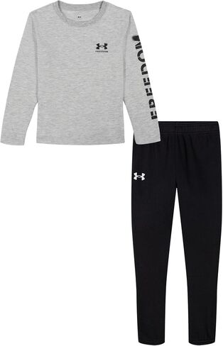Under Armour boys Long Sleeve Shirt and Jogger Set, Durable Stretch and Lightweight in Saudi Arabia