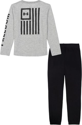 Under Armour boys Long Sleeve Shirt and Jogger Set, Durable Stretch and Lightweight in Saudi Arabia