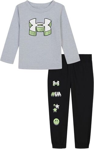 Under Armour boys Long Sleeve Shirt and Jogger Set, Durable Stretch and Lightweight in Saudi Arabia