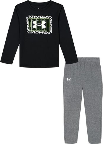 Under Armour boys Long Sleeve Shirt and Jogger Set, Durable Stretch and Lightweight in Saudi Arabia