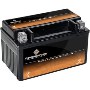 Chrome Battery YTX16-BS Maintenance Free Replacement Battery for ATV, Motorcycle, and Scooter: 12 Volts, 1.4 Amps, 14 Ah, Nut and Bolt (T3) Terminal