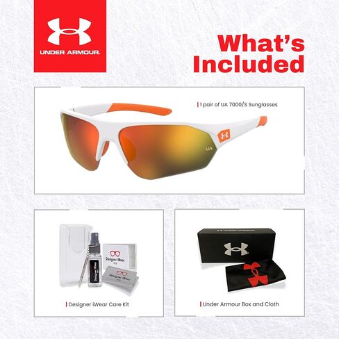 Under Armour UA7000 Instinct Wrap Around Sunglasses for Youth (For girls For boys) + BUNDLE with Designer iWear Eyewear Kit in Kuwait