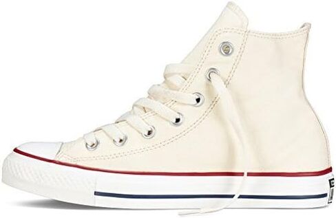 حذاء رياضي Chuck Taylor All Star Move Hi من القماش الكتاني للجنسين من Converse - نمط إغلاق برباط - فلامنغو/أبيض/أبيض 9 in Kuwait