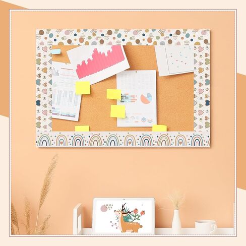 Containlol Classroom Borders for Bulletin Board, 118 ft Rainbow Scalloped Trim Colorful Bulletin Board Boarders for Home Office Classroom Wall Chalkboard Decoration in Kuwait