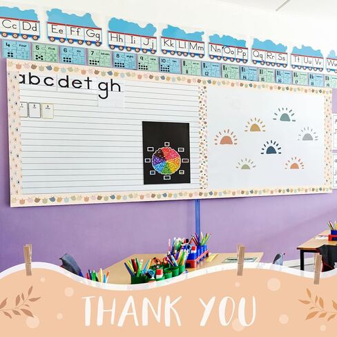 Containlol Classroom Borders for Bulletin Board, 118 ft Rainbow Scalloped Trim Colorful Bulletin Board Boarders for Home Office Classroom Wall Chalkboard Decoration in Kuwait