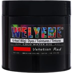 WELYEME Cold Water Dye Powder, 8-Color Assortment, 7/2-oz. Bulk Jars, for Tie-Dye, Batik, Ice Dyeing. Tie-Dye Powder 8 Pack