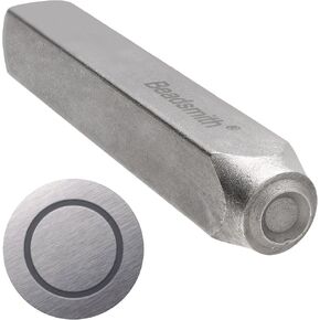 The Beadsmith Steel Design Stamp - Metal Elements - 6mm Circle Design - 2.25" Length with 0.25" Stamp Base - Make Custom Jewelry, Add Artistic Whimsy, Used for Stamping & Personalizing Soft Metals