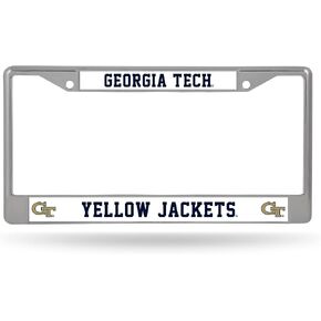 NCAA Rico Industries Standard Chrome License Plate Frame, Georgia Tech Yellow Jackets