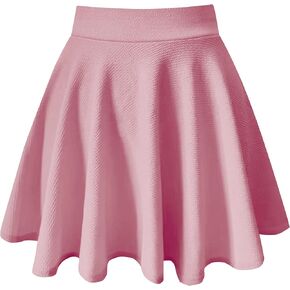 Women's Casual Basic Skirts Mini Flared Skater Stretchy A-Line Party Skirts with Shorts in Kuwait