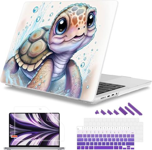 حافظة Mektron لجهاز MacBook Pro 16 بوصة M3 A2991 M2 A2780 M1 A2485 (2021/2022/2023) Pro/Max Chips مع معرف اللمس، غطاء كمبيوتر محمول بلاستيكي صلب واقي شاشة غطاء لوحة المفاتيح، غابة ضبابية C133 in Saudi Arabia