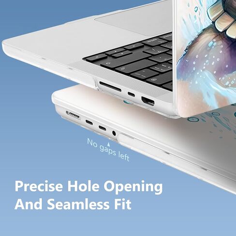 حافظة Mektron لجهاز MacBook Pro 16 بوصة M3 A2991 M2 A2780 M1 A2485 (2021/2022/2023) Pro/Max Chips مع معرف اللمس، غطاء كمبيوتر محمول بلاستيكي صلب واقي شاشة غطاء لوحة المفاتيح، غابة ضبابية C133 in Saudi Arabia