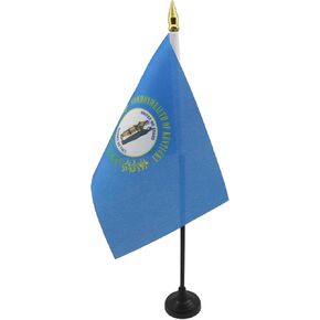 AZ FLAG Kentucky Table Flag 4'' x 6'' - US State of Kentucky Desk Flag 15 x 10 cm - Golden Spear top