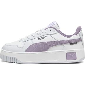 PUMA Women's Carina Street Sneaker, White-Pale Plum-Silver Mist, 6.5