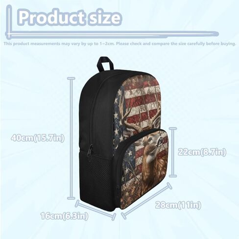 American Falg Boys Backpack with Lunch Box Camo Deer Kids Bookbags for 6th Grade Girls 6-8/8-10/8-12 Elementary School Book Bag Lunch Bag Hunting 15 inch Back Pack Lunchbox Pencil Case Set in Kuwait