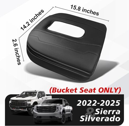 Muslogy Center Console Cover Armrest Pad Compatible with Ford Ranger 2024 XL XLT Lariat Raptor Accessories Armrest Cushion Arm Rest Box Lid Cover Protector Anti-Scratch Vegan Leather Extra Soft in Saudi Arabia