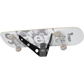 Skateboard Wall Mount Rack Holder | Creative Deck Display | Home or Garage Longboard Storage | Scooter Hanger | Easy Install - Hardware Incl. | Heavy Duty Powder Coated Steel Frame | USA Made